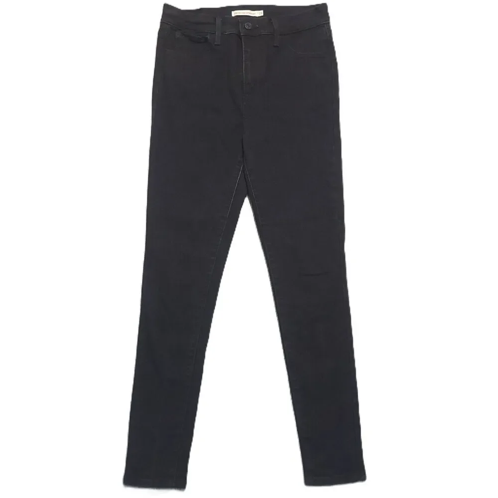 Levis 720 High Rise Super Skinny Jeans Womens 28 Black Stretch Denim Pants